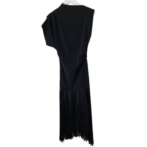 Zara Limited Edition Ruched Pleated Black Dress - Picture 10 of 11
